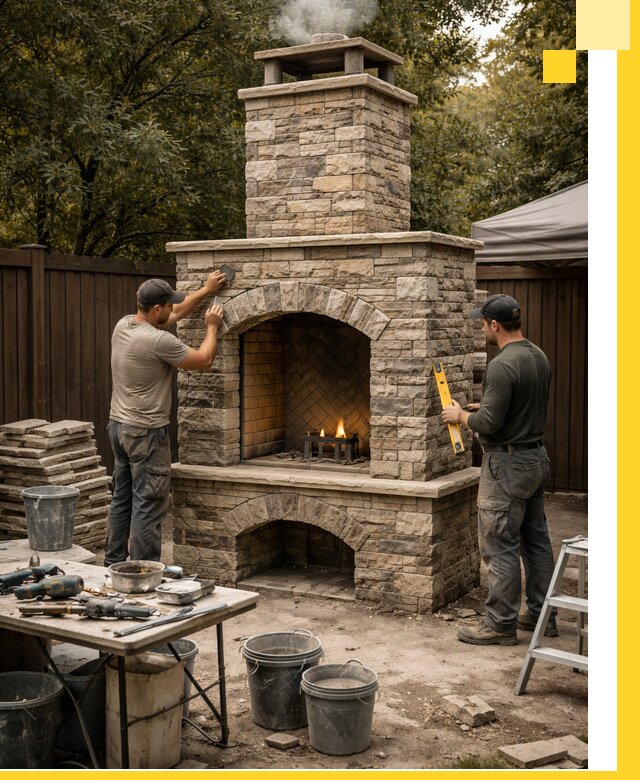 Проектирование и установка уличных каминов в Белореченске