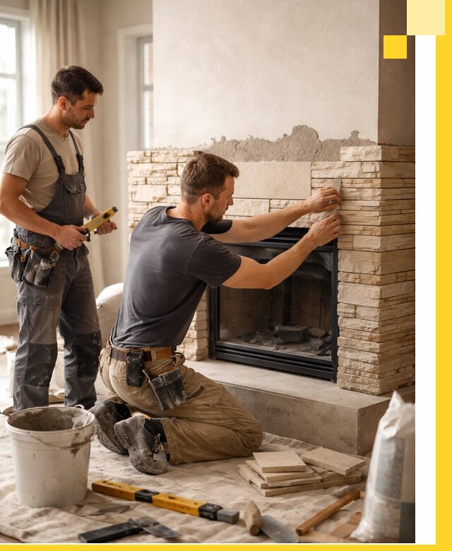 Установка и монтаж каминов для загородного дома в Белореченске