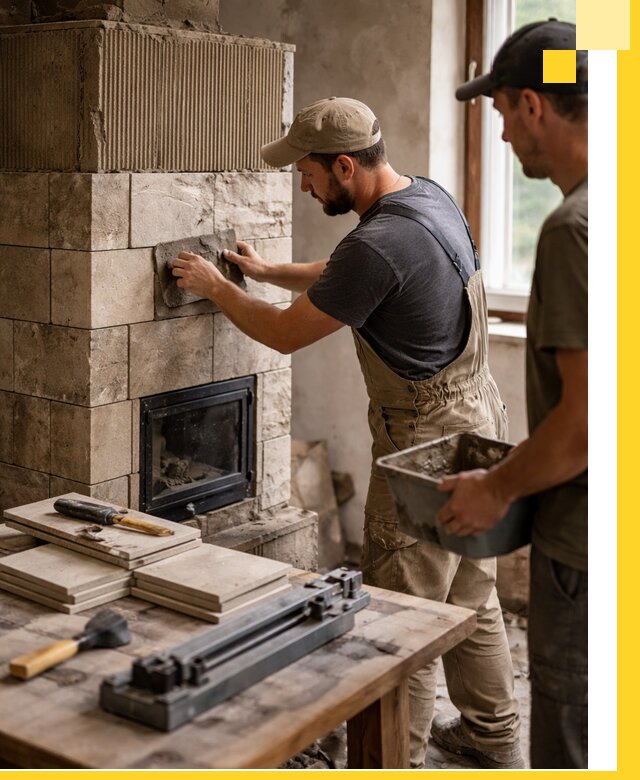 Профессиональная облицовка печей в Белореченске: керамика и камень