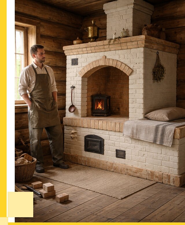 Русские печи с лежанкой под ключ в Белореченске от 152160 р. ЭриданБлч