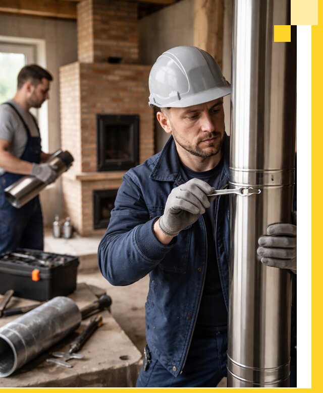 Профессиональный монтаж дымоходов для печей в Белореченске