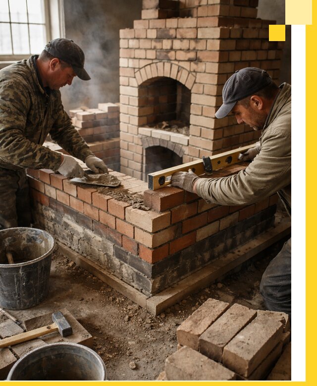 Изготовление и монтаж печей и каминов из кирпича в Белореченске