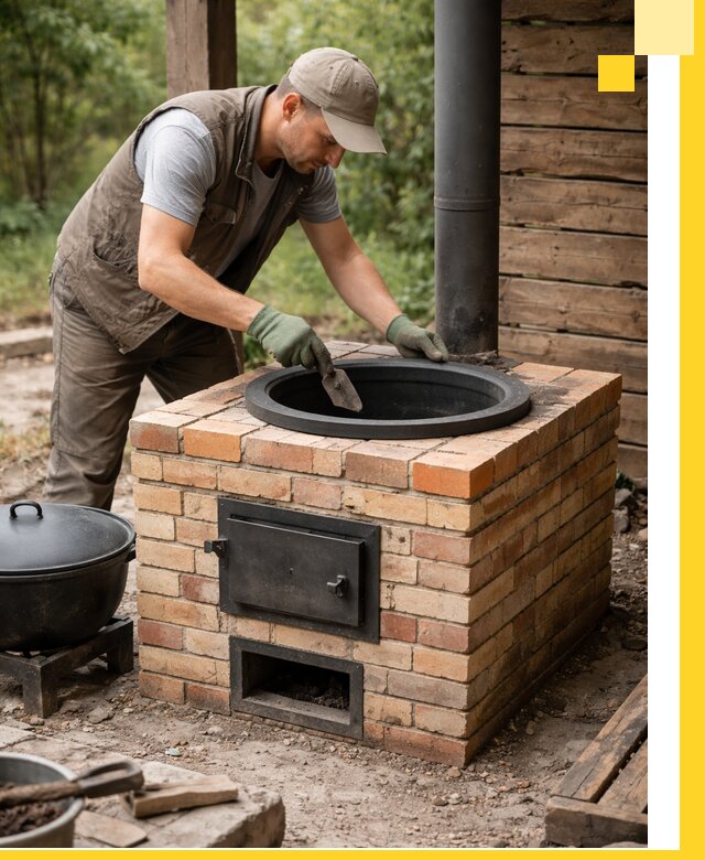 Изготовление и установка печей для казана в Белореченске под ключ