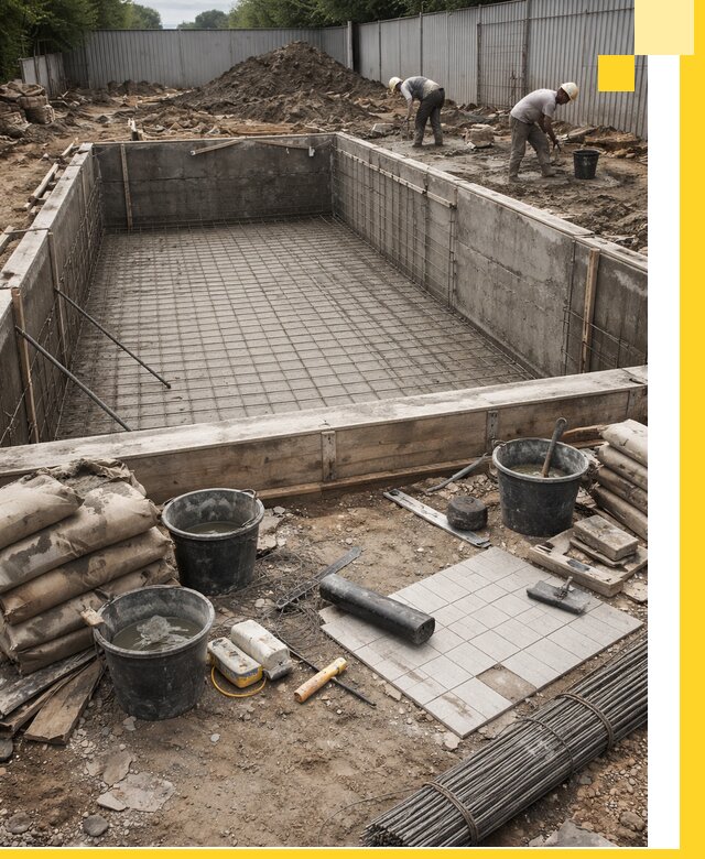 Строительство бассейнов под ключ в Белореченске, дизайн и монтаж