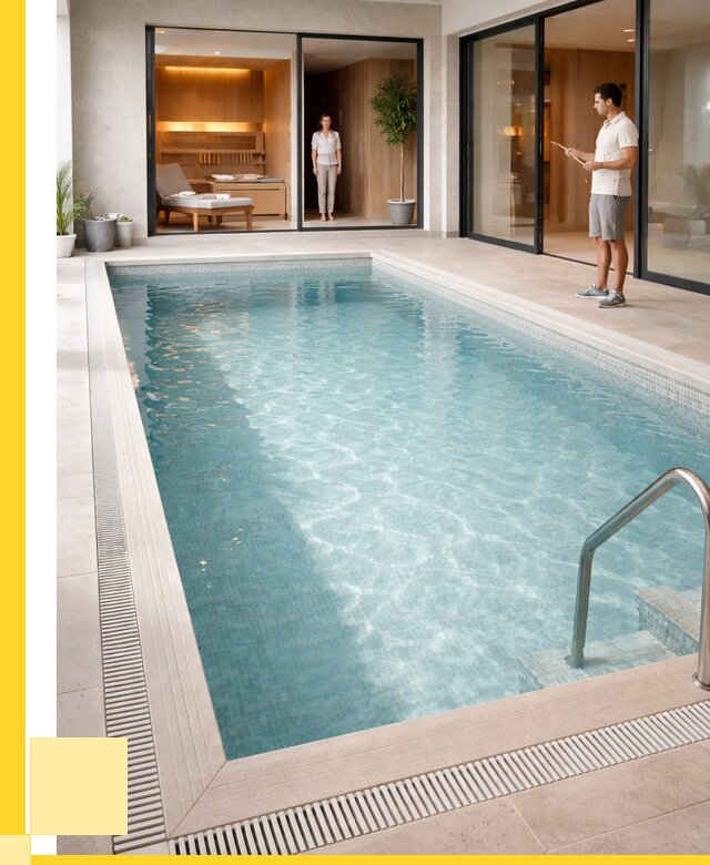 Отделка бассейна пленкой ПВХ в Белореченске от 3550 р. - ЭриданБлч