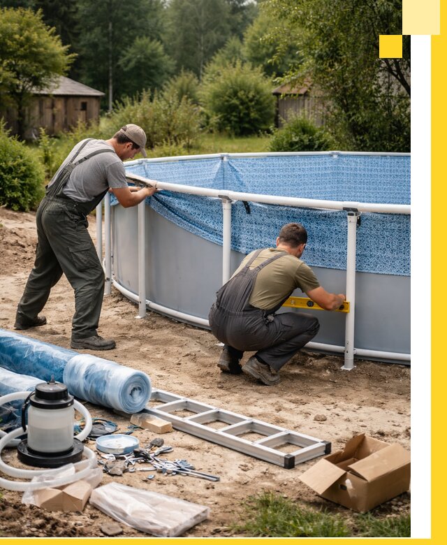 Установка и монтаж каркасных бассейнов в Белореченске под ключ