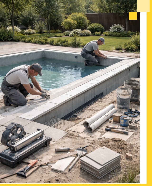 Строительство открытых бассейнов под ключ в Белореченске профессионально