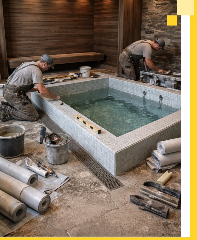 Установка и строительство бассейнов для сауны в Белореченске