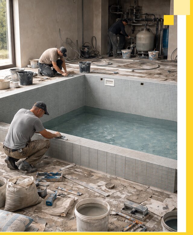 Строительство и монтаж бассейнов в помещении в Белореченске