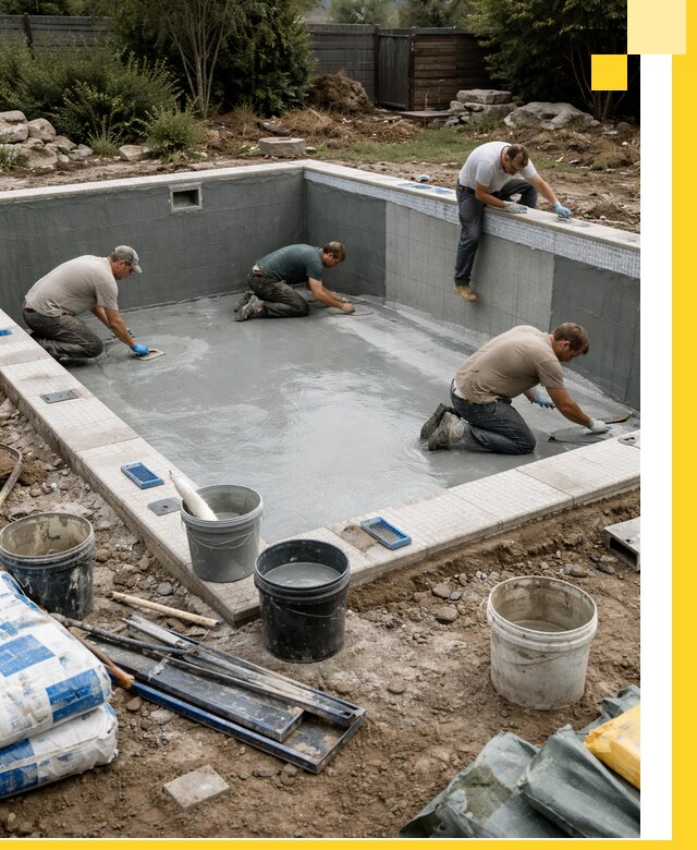 Изготовление и монтаж чаши бассейна под ключ в Белореченске