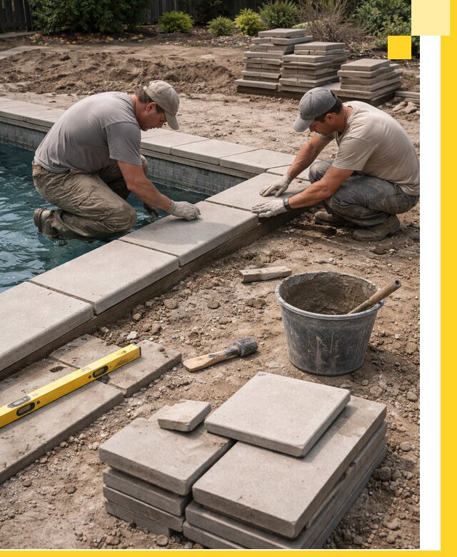 Установка и изготовление копингового камня для бассейнов в Белореченске
