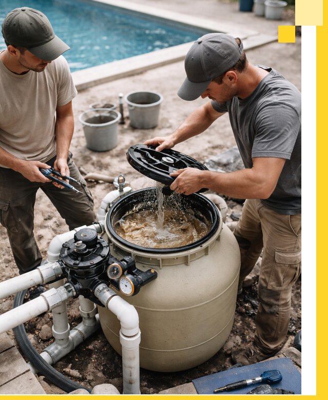 Установка и обслуживание песочных фильтров для бассейнов в Белореченске