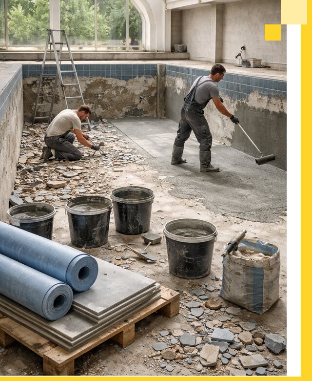 Реконструкция бассейнов в Белореченске: ремонт, гидроизоляция