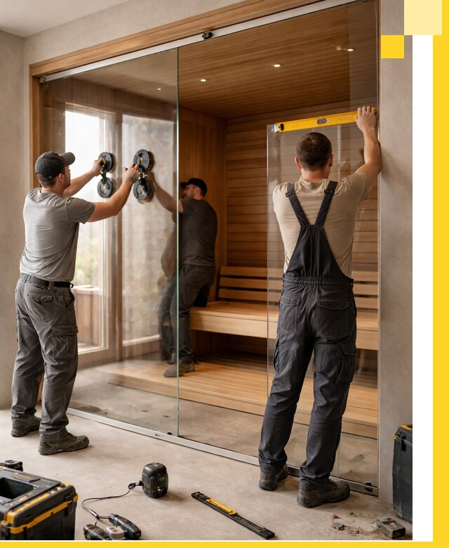 Производство и монтаж стеклянных саун под ключ в Белореченске