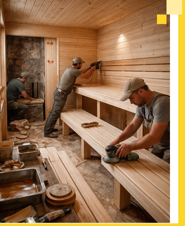 Профессиональная отделка бань в Белореченске под ключ, с гарантией