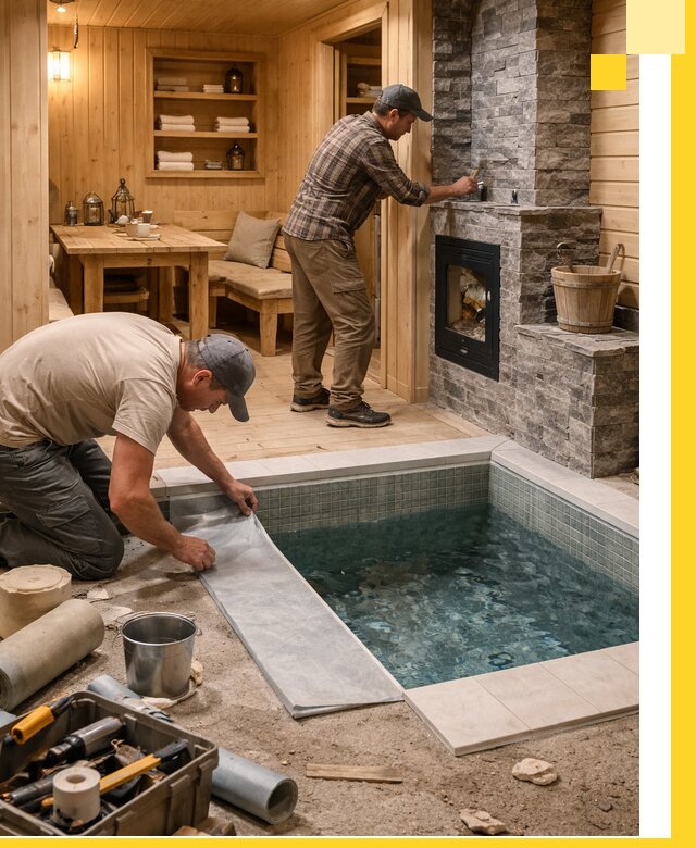 Строительство бань с комнатой отдыха под ключ в Белореченске