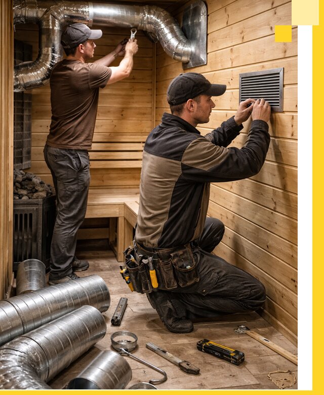 Проектирование и монтаж вентиляции бани в Белореченске под ключ