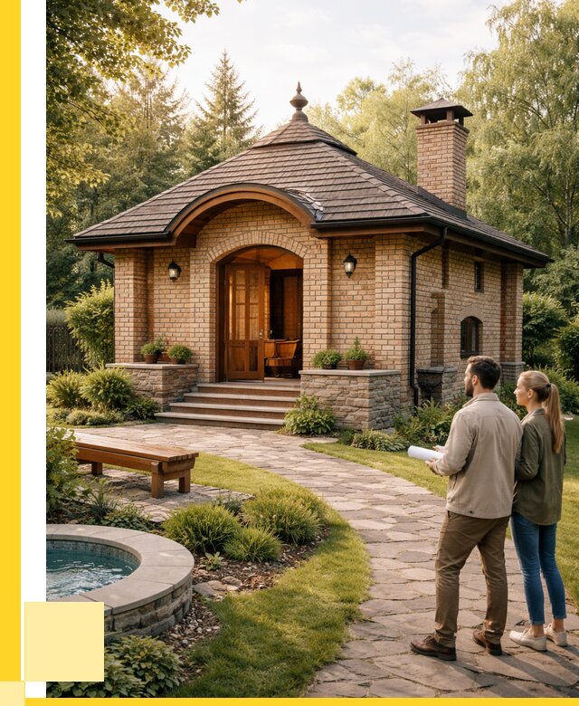 Проект кирпичной бани в Белореченске от 30432 р. | ЭриданБлч