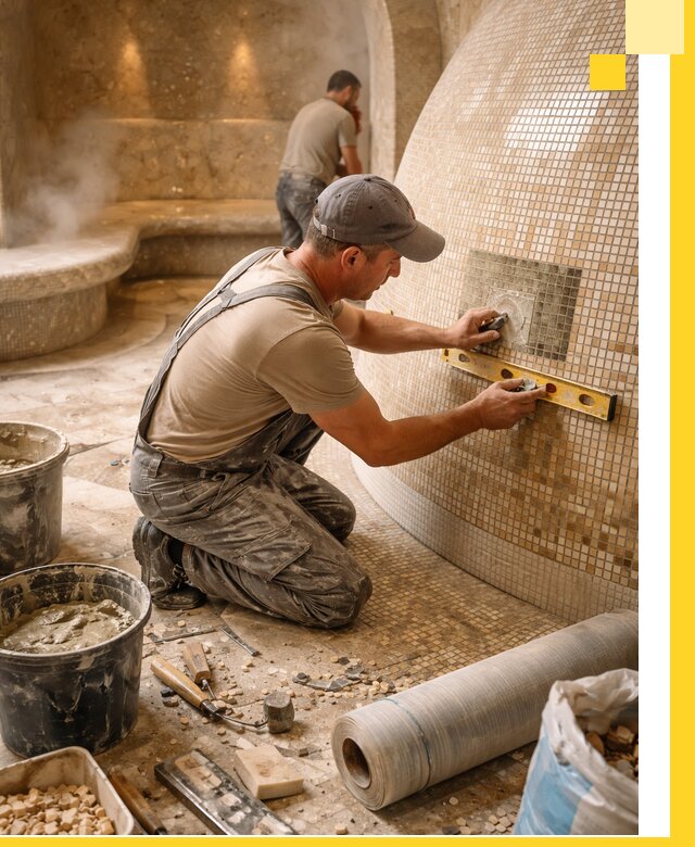 Хамам под ключ в Белореченске: проектирование, строительство, отделка