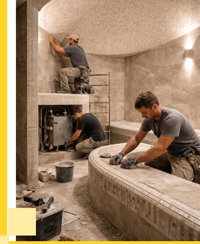 Монтаж хамамов под ключ в Белореченске от 253600 р. ЭриданБлч