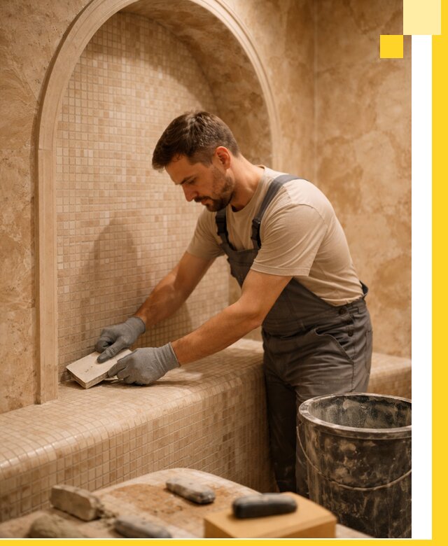 Профессиональная отделка хамамов с мозаикой под ключ в Белореченске